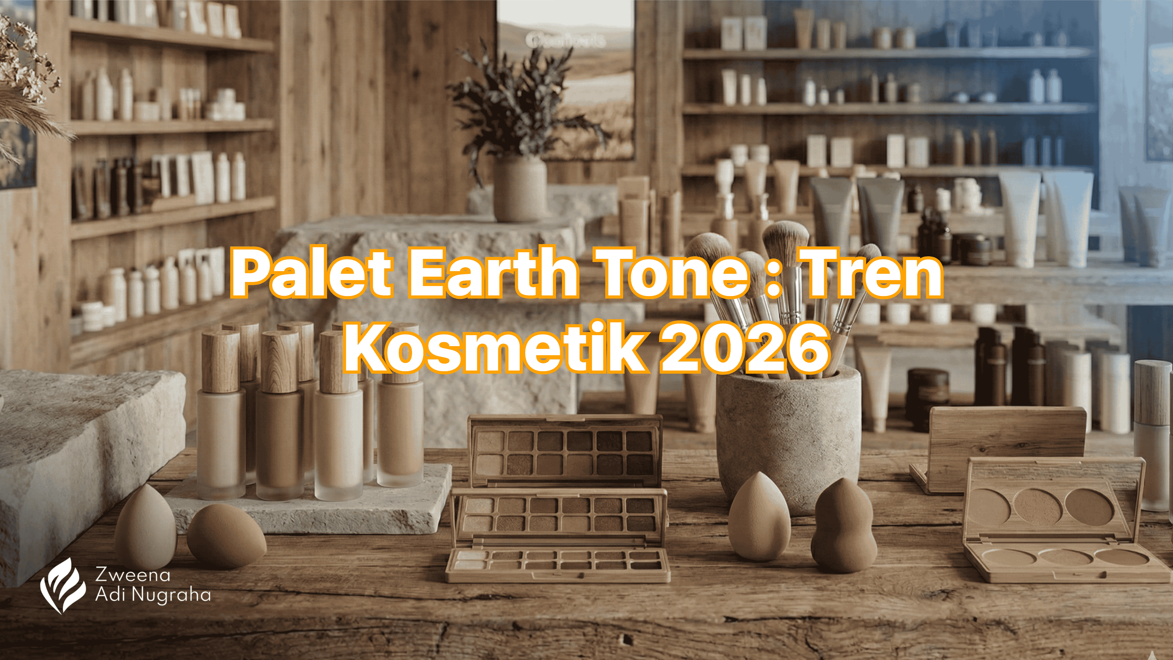 Cover image for article titled 'Bye-bye Warna Sintetis! Mengapa Palet Organic Earth Jadi Kunci Sukses Brand Kosmetik di Tahun 2026'